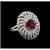 Image 1 : 14KT White Gold 2.73 ctw Ruby and Diamond Ring