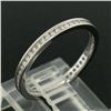 Image 3 : 14K White Gold .51 ctw F VS2 Diamond Petite Milgrain Eternity 2.10mm Band Ring