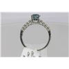 Image 7 : 1.06 ctw Blue and White Diamond Ring - 14KT White Gold