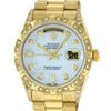 Image 4 : Rolex Mens 18K Yellow MOP Diamond 8 + 2 Diamond Lugs Quickset President Wristwat