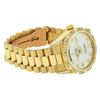 Image 6 : Rolex Mens 18K Yellow MOP Diamond 8 + 2 Diamond Lugs Quickset President Wristwat