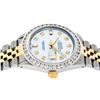 Image 4 : Rolex Mens 2 Tone MOP 3 ctw Channel Set Diamond Datejust Wristwatch