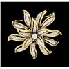 Image 1 : 0.80 ctw Diamond Pin - 14KT Yellow and White Gold