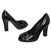 Image 2 : Fendi Black Patent Leather Peep Toe Buckle Heels 36.5
