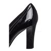 Image 9 : Fendi Black Patent Leather Peep Toe Buckle Heels 36.5