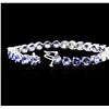 Image 3 : 14KT White Gold 9.20 ctw Tanzanite and Diamond Bracelet
