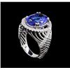 Image 4 : 14KT White Gold 6.77 ctw Tanzanite and Diamond Ring