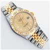 Image 3 : Rolex Mens 2 Tone 14K Champagne Diamond Pyramid Bezel Datejust Wristwatch