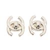 Image 1 : Chanel CC Turn Lock Clip-On Earrings