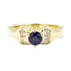 Image 2 : 1.18 ctw Blue Sapphire and Diamond Ring - 14KT Yellow Gold