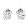 Image 1 : 1.40 ctw Diamond Earrings - 14KT White Gold