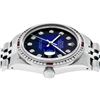 Image 4 : Rolex Mens SS Blue Vignette Diamond & Ruby Channel Set Diamond Datejust Wristwat