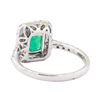 Image 3 : 1.90 ctw Emerald and Diamond Ring - Platinum