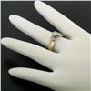 Image 4 : 14k Two Tone Gold 0.30 ctw Illusion Set Solitaire Diamond Engagement Ring