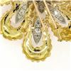 Image 6 : Vintage French 18K TT Gold 4.27 ctw Diamonds & Ruby Textured Flower Burst Brooch