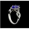 Image 4 : 14KT White Gold 2.28 ctw Tanzanite and Diamond Ring