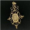 Image 7 : Antique Victorian 14kt Yellow Gold Cameo and Diamond Open Work Locket Pendant