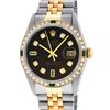 Image 1 : Rolex Mens 2 Tone 14K Brown Diamond & Emerald 36MM Datejust Wristwatch