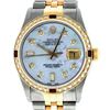 Image 1 : Rolex Mens 2 Tone 14K Mother Of Pearl Diamond & Ruby Datejust Wristwatch