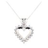 Image 1 : 1.03 ctw Diamond Pendant And Chain - 14KT White Gold