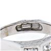 Image 8 : 14kt White Gold 0.71 ctw Princess and Round Diamond Squared Band Ring