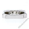 Image 9 : 14kt White Gold 0.71 ctw Princess and Round Diamond Squared Band Ring