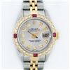 Image 1 : Rolex Ladies 2 Tone 14K Silver Diamond & Ruby Datejust Wristwatch