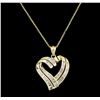 Image 1 : 1.00 ctw Diamond Pendant With Chain - 14KT Yellow Gold