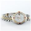 Image 4 : Rolex Ladies 2 Tone 14K MOP & Ruby Diamond Datejust Wriswatch