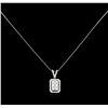 Image 2 : 1.31 ctw Diamond Pendant With Chain - 14KT White Gold