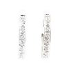 Image 1 : 0.15 ctw Diamond Hoop Earrings - 14KT White Gold