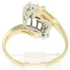 Image 5 : 14k Two Tone Gold .52 ctw Bypass Style Prong Set Diamond Wave Cluster Ring