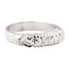 Image 1 : Engraved Straight Line Ring - Platinum