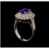 Image 4 : 14KT White Gold 1.65 ctw Tanzanite and Diamond Ring