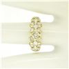 Image 4 : 14K Yellow Gold 1.80 ctw H VS Princess & Round Cut Diamond Cluster Wide Band Rin