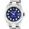 Image 1 : Rolex Ladies Stainless Steel Blue Vignette Diamond Quickset Datejust Wristwatch