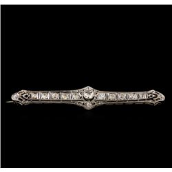 Platinum 1.70 ctw Diamond Brooch