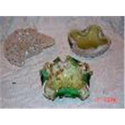 3 Pieces Vintage Murano Glass