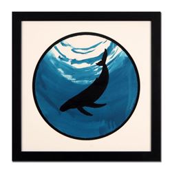 Wyland -"Whale" Framed Original Watercolor Painting, Hand Signed with Certificate of Authenticity.