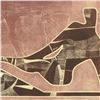 Image 2 : Neal Doty (1941-2016), Framed Original Mixed Media Linocut, Hand Signed with Certificate of Authenti