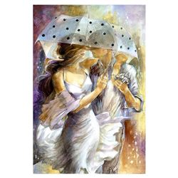 Lena Sotskova, "One Day in May" Hand Signed, Artist Embellished Limited Edition Giclee on Canvas wit