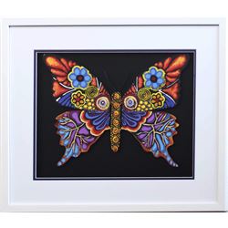 Patricia Govezensky- Original Painting on Laser Cut Steel "Butterfly CCXXIII"