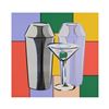 Image 1 : Steve Kaufman (1960-2010), "My Martini" Hand Embellished Limited Edition Silkscreen Silkscreen on Ca