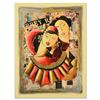 Image 1 : Oz El Hai, "Love Stronger than Time (v4)" Original Mixed Media Painting on Board; Hand Signed; Certi