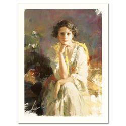 Pino (1939-2010) "Yellow Shawl" Limited Edition Giclee. Numbered and Hand Signed; Certificate of Aut