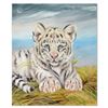 Image 1 : Martin Katon, "Frisky (White Tiger)" Original Oil Painting on Canvas, Hand Signed with Letter of Aut