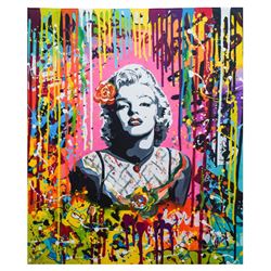 Nastya Rovenskaya- Mixed Media "Pink Marilyn"