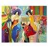 Image 1 : Isaac Maimon, "Side Pot with Flowers" Original Acrylic Painting, Hand Signed with Certificate of Aut
