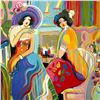 Image 2 : Isaac Maimon, "Side Pot with Flowers" Original Acrylic Painting, Hand Signed with Certificate of Aut