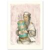 Image 1 : "Israeli Rabbi" Limited Edition Lithograph by Edna Hibel (1917-2014), Numbered and Hand Signed with 